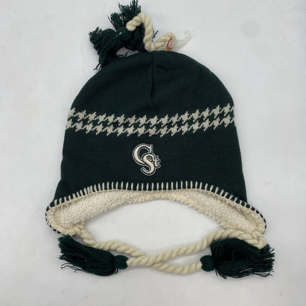 Colorado State Rams Beanie Hat Earflaps Braids Zephyr OSFA One Size Football